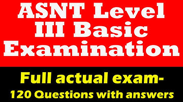 ASNT NDT Level III Basic examination Questions