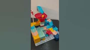 Marble Run Slide - Colorful Building Blocks - Satisfying Video