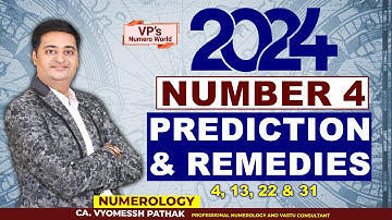 2024 Prediction & Remedies for Number 4 I Number 4 I Rahu I Numerology I Vyomessh Pathak