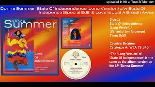 Donna Summer  State Of Independence long Version