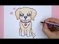 How to Draw a Labrador | Golden Retriever Puppy Easy - BARBIE'S DOG