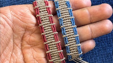 Tutorial de pulseras de Macrame en hilo encerado  🪢❇️😎