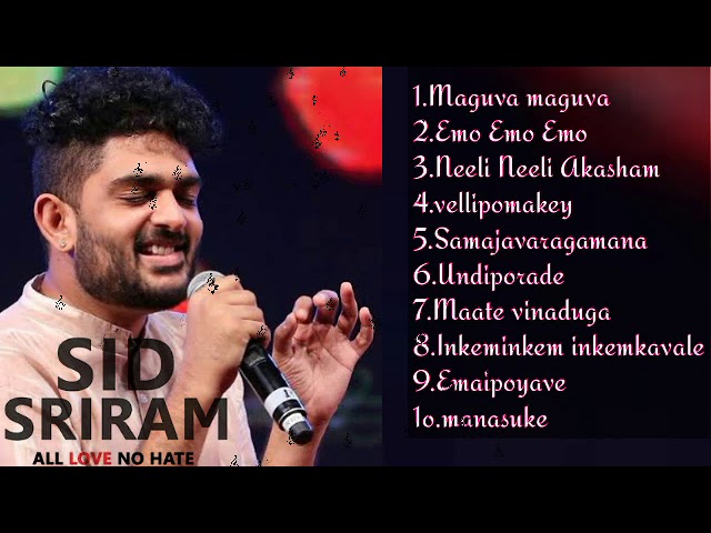 Sid Sriram Super Hit Songs 😍|| Best Telugu Songs 🎶🎼