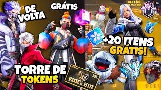 GARENA ENLOUQUECEU?! +20 ITENS GRÁTIS, FOOD TRUCK, PASSE BARATO, TORRE DE TOKENS, ESCOLHA ROYALE