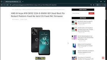 HMD M kopa M10 NYX 122A 0 00WW B01 Dead Boot Fix Restart Problem Fixed No Valid OS Fix PAC Firmwar