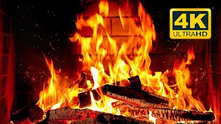 4K UHD 📌 Fireplace Ambience (24/7 NO MUSIC) Fireplace with Burning Logs and Crackling Fire Sounds