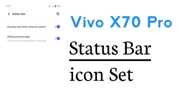 Vivo X70 Pro Status Bar icon Battery 🔋 Percentage Internet Speed Meter
