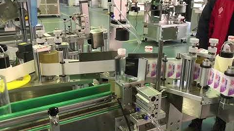 round bottle labeling machine with fix position labeling two labels
