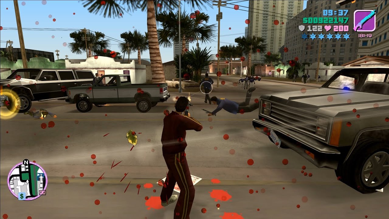 GTA Vice City Epic 6 Stars Wanted Level Police Rampage + Escape