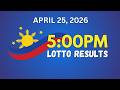 5PM Lotto Result Today April 25, 2026 PCSO