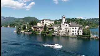 Isola San Giulio Drone Flight - Mandali Italy