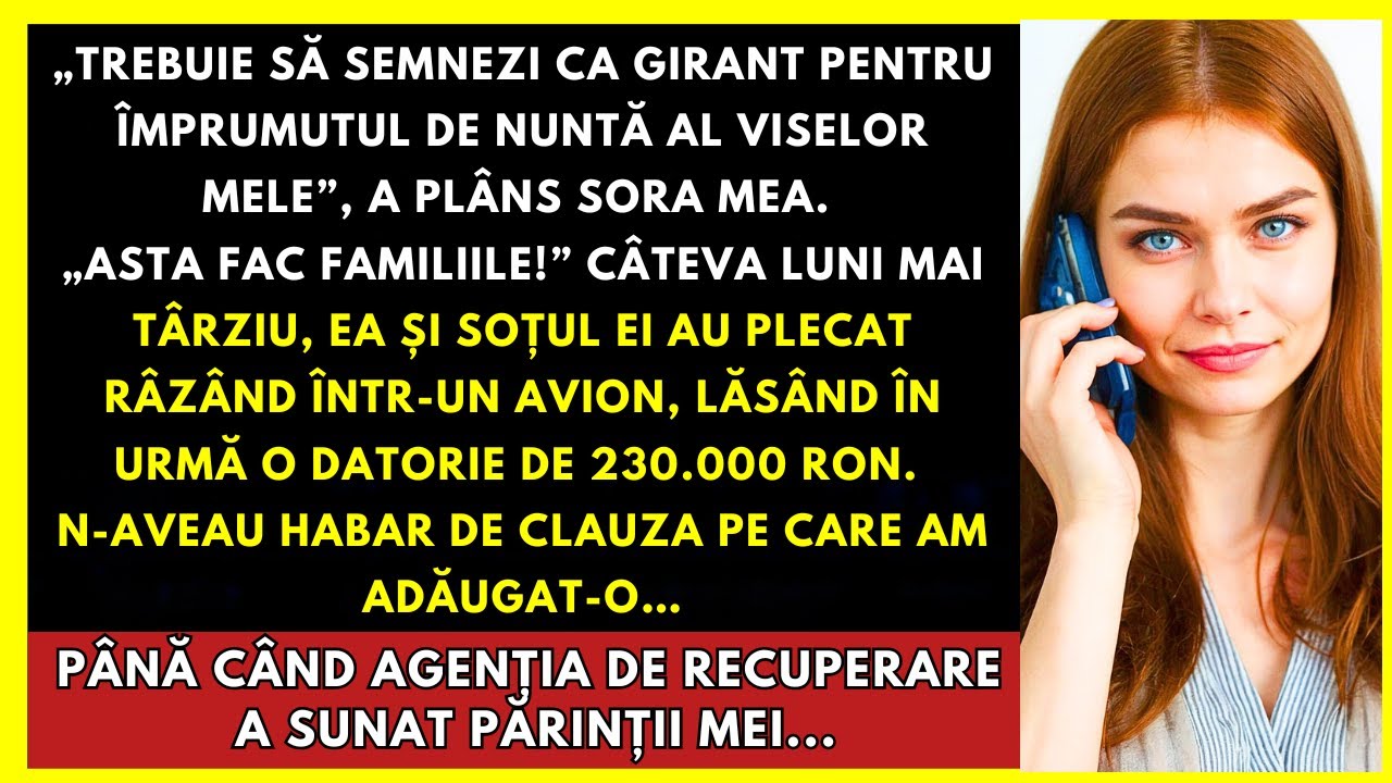 Sora Mea M-A Rugat Să Girez Un Împrumut De Nuntă De 230.000 RON Și A Fugit Râzând Din Țară...
