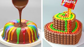 Fancy Chocolate HEART Cake Decorating Ideas With Candy M&M You'll Love | So Yummy Cake Tutorials