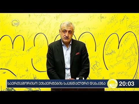 საერთაშორისო ექსპერტების სკანდალური დასკვნა
