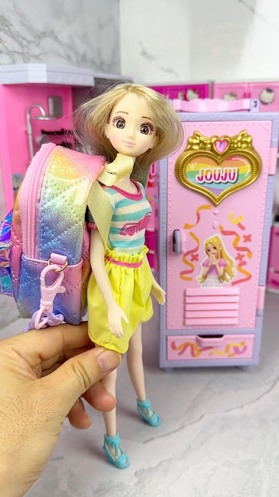 Satisfying With Unboxing Barbie Locker Set Toys, ASMR Video #shorts