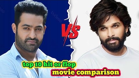 Junior NTR 🆚 Allu Arjun top 10 highest grossing movie comparison #tollywood #youtube 