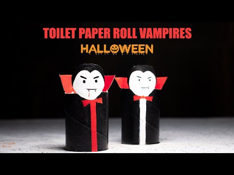 Halloween Crafts - Toilet Paper Roll Vampire