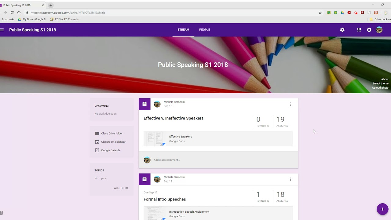 Google Classroom Notifications and New Classwork Tab - YouTube