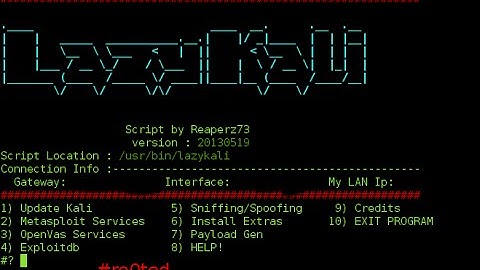 Installing LazyKali on Kali Linux 2016.1