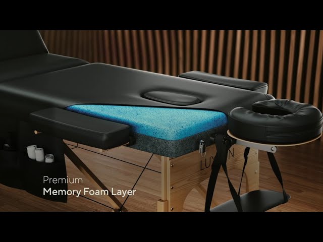 3-Section Premium Memory Foam Massage Table video thumbnail