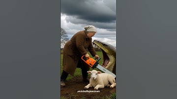 Mother saves goat from giant python