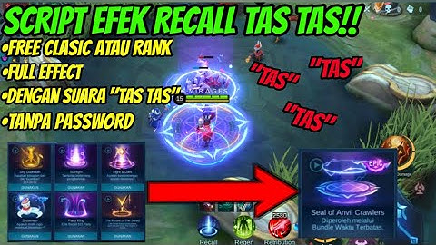NEW!! SCRIPT RECALL TAS TAS - MOBILE LEGENDS
