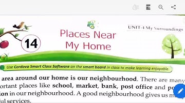 Class 1 EVS  Chapter -14 Places Near My Home....