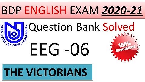 NSOU BDP EEG 06 Question Bank answer solve