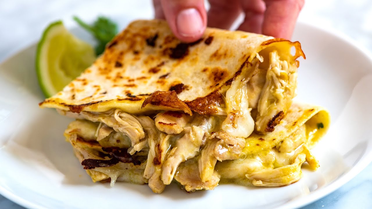 Green Chile Chicken Quesadillas