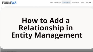 How to Add a Relationship in Entity Management