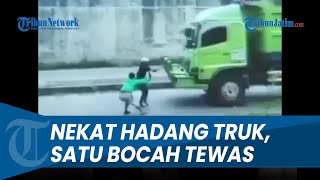 DEMI KONTEN HADANG TRUK, Remaja Tewas ditabrak Truk di Gunung Putri Bogor