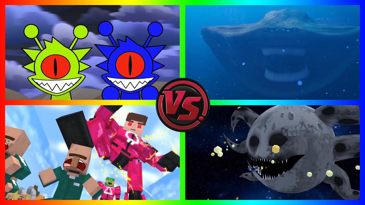Sprunki Eater vs The Bloop?! JJ & Mikey Become Robots in Squid Game | Moon Eater Battle 