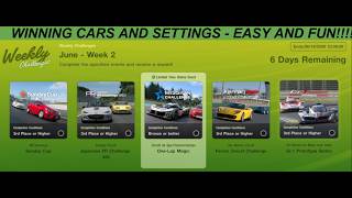 Easy &amp; Fun: Winning Cars &amp; Settings for GT7 Weekly Challenge.
