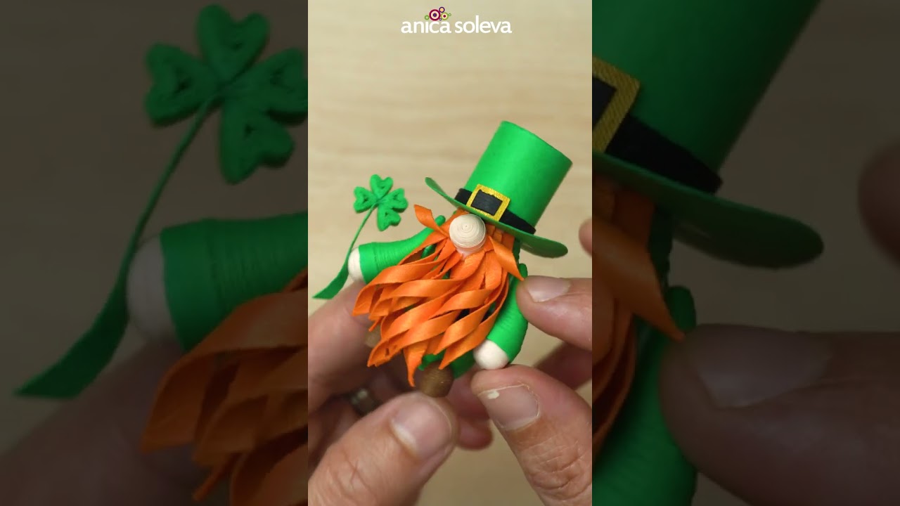 DIY 3D St. Patrick's Day Leprechaun☘️🍺 | Quilling St. Patrick's Day Gnome