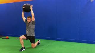 Half Kneeling Overhead Side to Side Med Ball Stomp - NCM