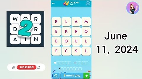 WordBrain 2 Ocean Event Day 2 June 11, 2024 Solution