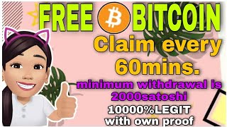 Free Bitcoinclaim Every 60Minsmin. Withdrawal Is 2000 Satoshi100% Legit With Own Proof.