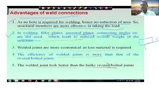 Welded Connection, Types of Joint, Size of weld, Throat Thickness, Effective Length of weld