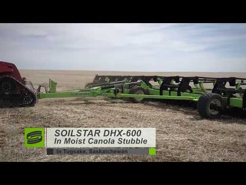 Schulte Soilstar DHX-600 Disc Harrow in Damp Canola Stubble Early