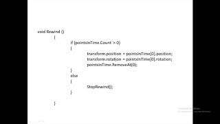 Unity Lecture 7 Reversing Time