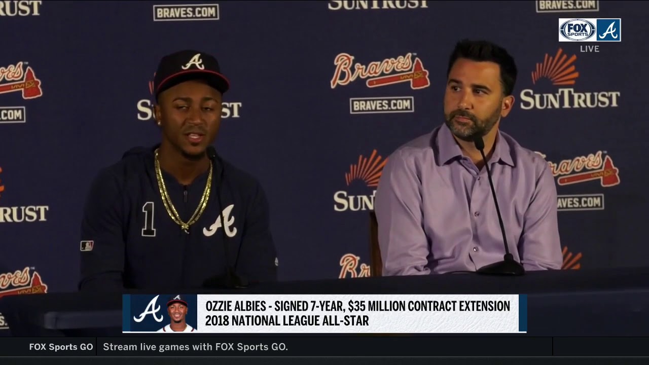 Ozzie Albies press conference announcing 7-year contract extension