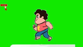 running walking animated cartoon green screen video for youtubers copyright free to use