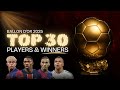 Ballon d’Or 2025 Top 30 Players – Full Ranking & Winners