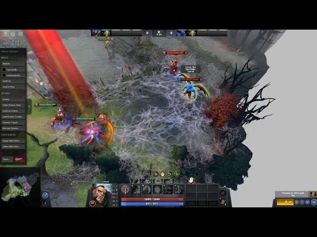 How to create ally hero in Dota 2 Demo