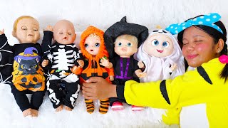 Are you sleeping Brother John Halloween, Linda Pretend Play with Baby Dolls