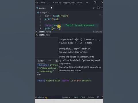 Python - How to Represent NaN (not a number) - YouTube