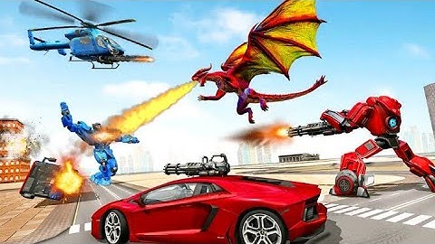 Robot Machine Ajidar mutfilim played,Police Truck Robot with Dragon Robot warrior-Temu Gamer.