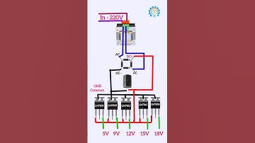 How to make 5V, 9V, 12V, 15V, 18V DC Power Supply #shorts #video