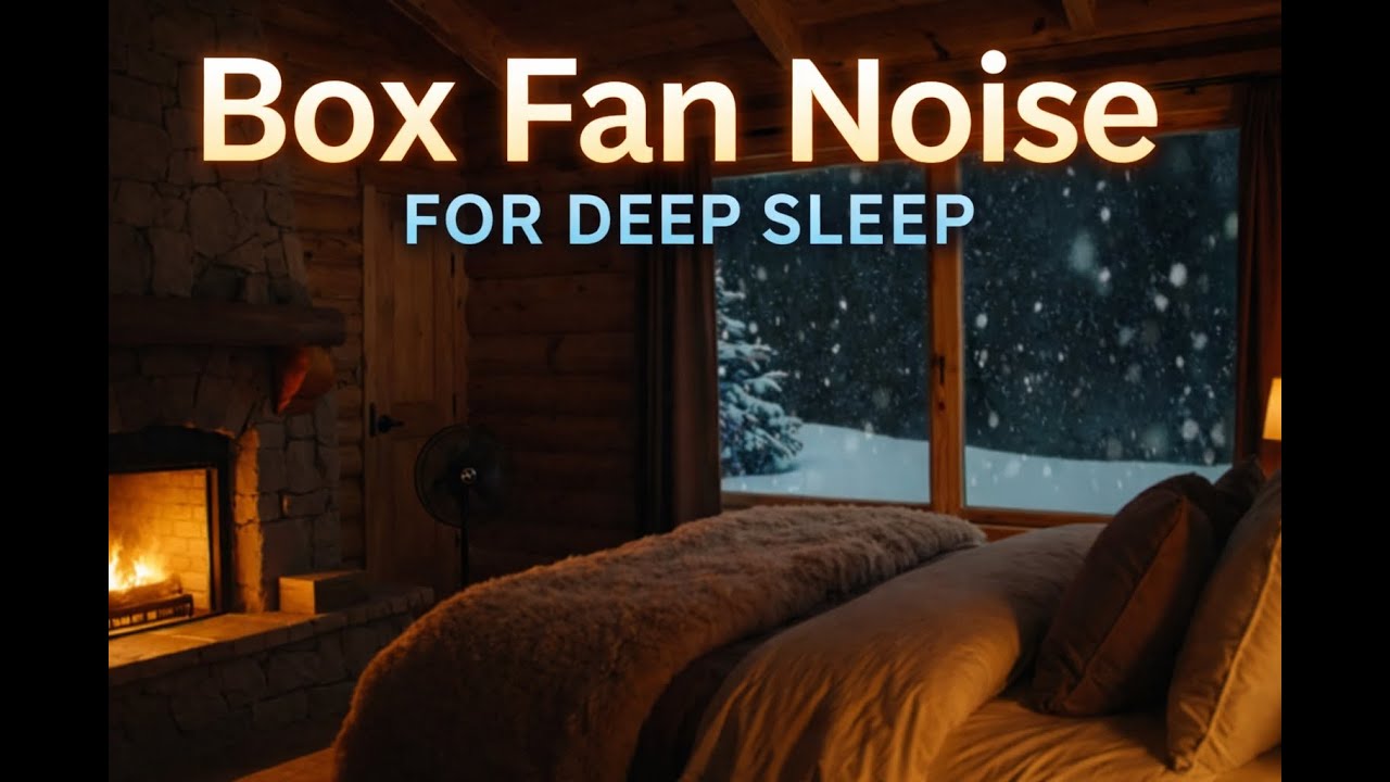 Box Fan Noise for Deep Sleep | Cozy Mountain Cabin | 2 Hours
