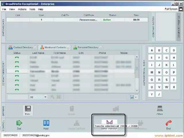 Broadsoft Receptionist Console Demo by IPitimi